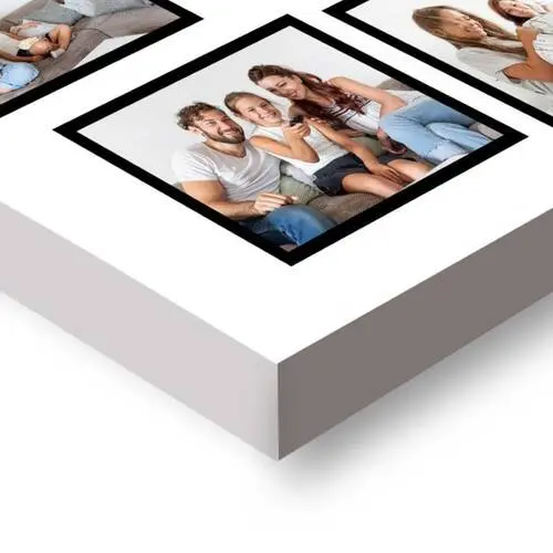 Kişiye Özel 10 Fotoğraflı Beyaz Love Aile Kanvası
