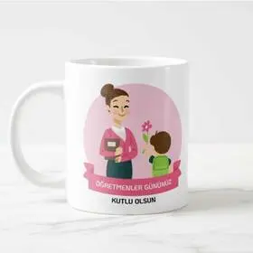 Öğretmenler Günü Hediyesi İsme Özel Mesajlı Porselen Kupa