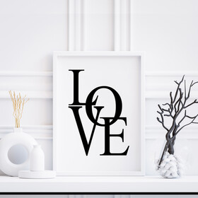 Love Beyaz Çerçeve