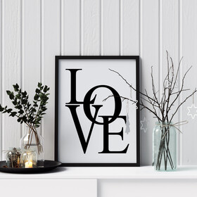 Love Siyah Çerçeve